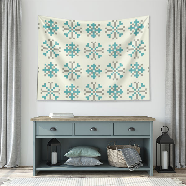 Minimal Motifli Geometrik Desen Duvar Örtüsü 4276