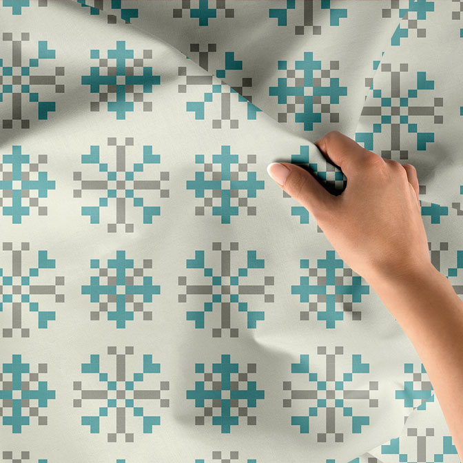 Minimal Motifli Geometrik Desen Duvar Örtüsü 4276