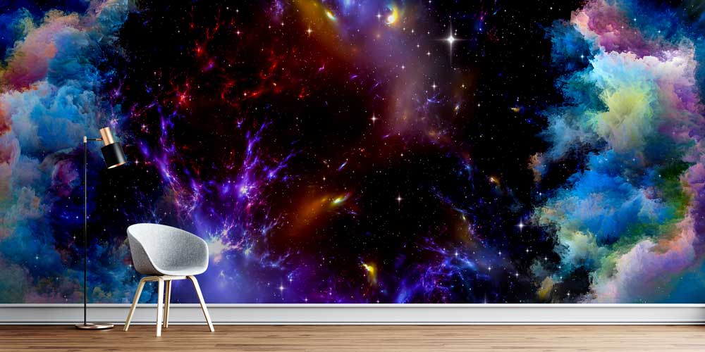 Renkli Kozmik Nebula ve Yıldızlı Galaksi Uzay Duvar Kağıdı 4350