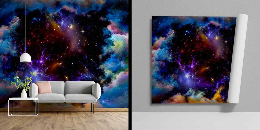 Renkli Kozmik Nebula ve Yıldızlı Galaksi Uzay Duvar Kağıdı 4350