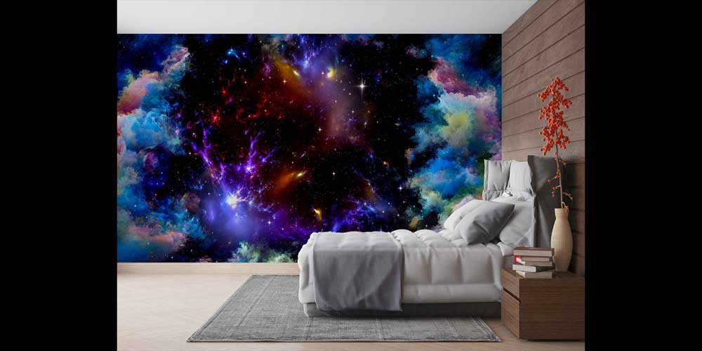 Renkli Kozmik Nebula ve Yıldızlı Galaksi Uzay Duvar Kağıdı 4350