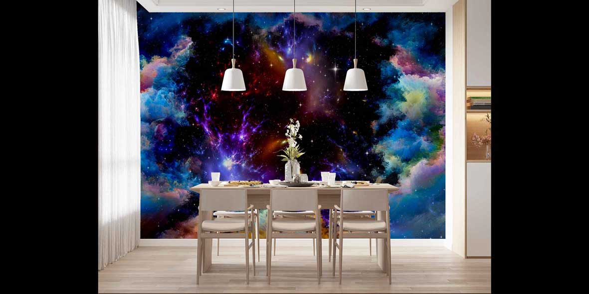 Renkli Kozmik Nebula ve Yıldızlı Galaksi Uzay Duvar Kağıdı 4350