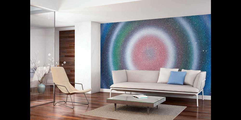 Soyut Kozmik Halkalar ve Yıldızlı Uzay Duvar Kağıdı 4351