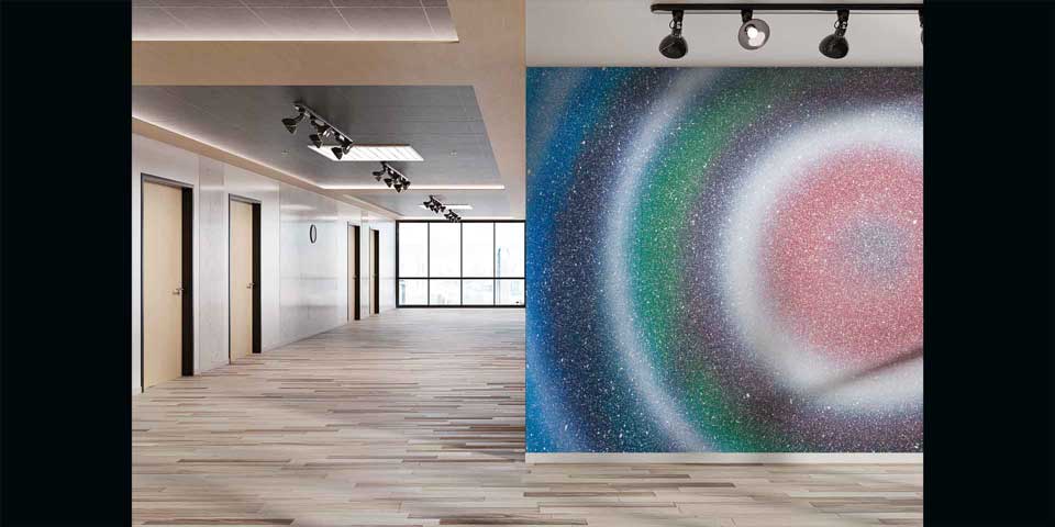 Soyut Kozmik Halkalar ve Yıldızlı Uzay Duvar Kağıdı 4351