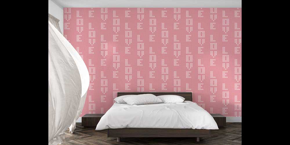 ev-dekorasyonu-4511-05 Love Desenli Duvar Kağıdı 4511