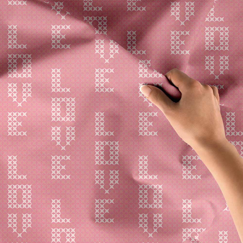 ev-dekorasyonu-4527-06 Minimal Love Desenli Duvar Örtüsü 4527