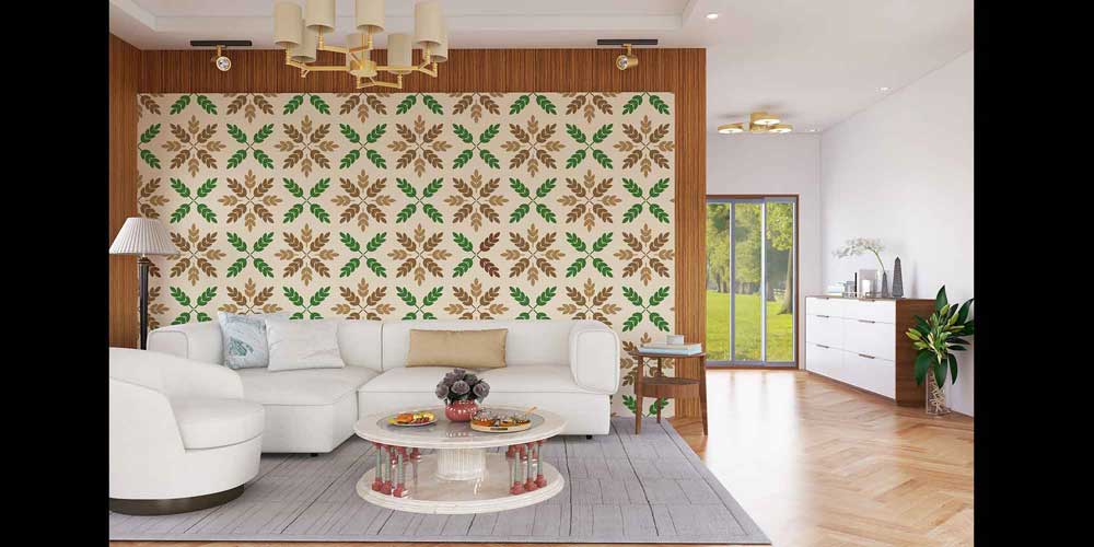 Yaprak Motifli Klasik Botanik Duvar Kağıdı 4723