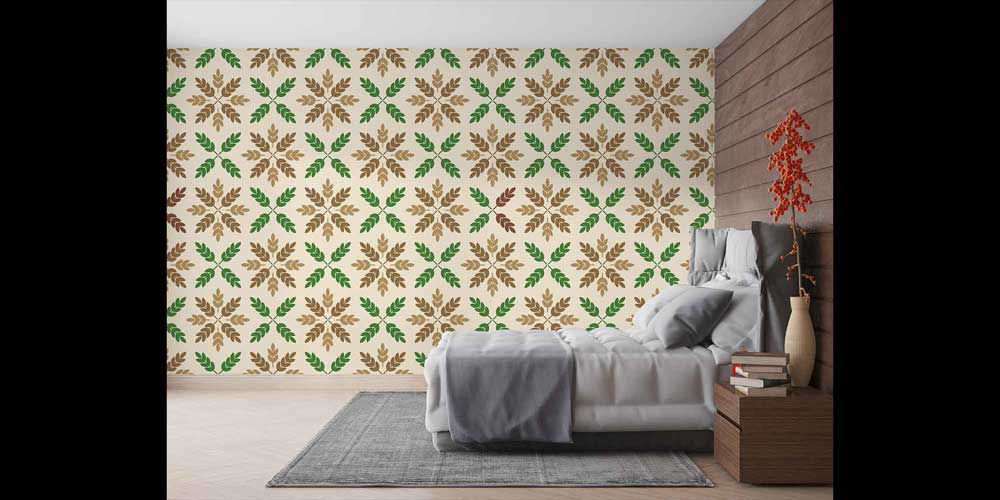 Yaprak Motifli Klasik Botanik Duvar Kağıdı 4723