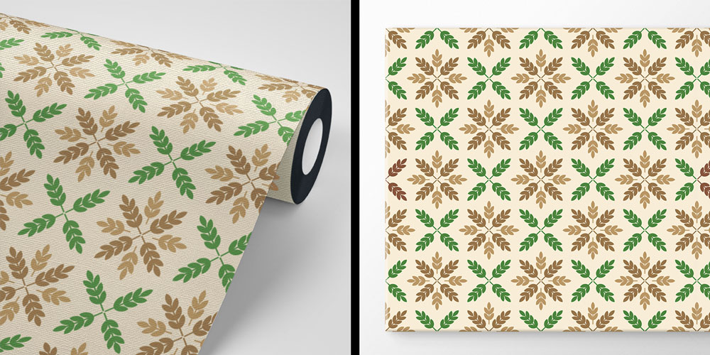 Yaprak Motifli Klasik Botanik Duvar Kağıdı 4723