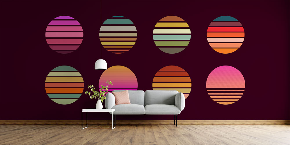 ev-dekorasyonu-4834-01 Çizgisel Disk Formları Soyut Dijital Sanat Duvar Kağıdı 4834