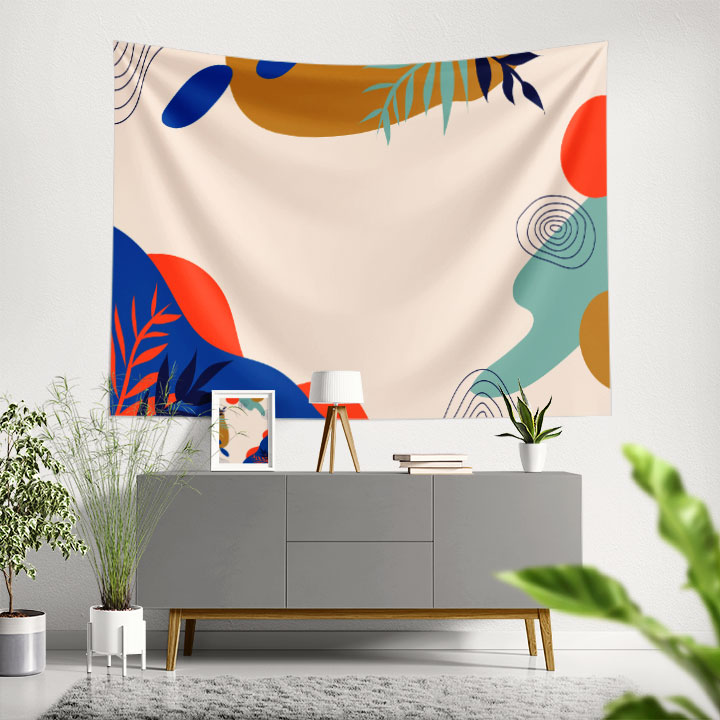 Modern Yaprak Soyut Duvar Örtüsü 4194