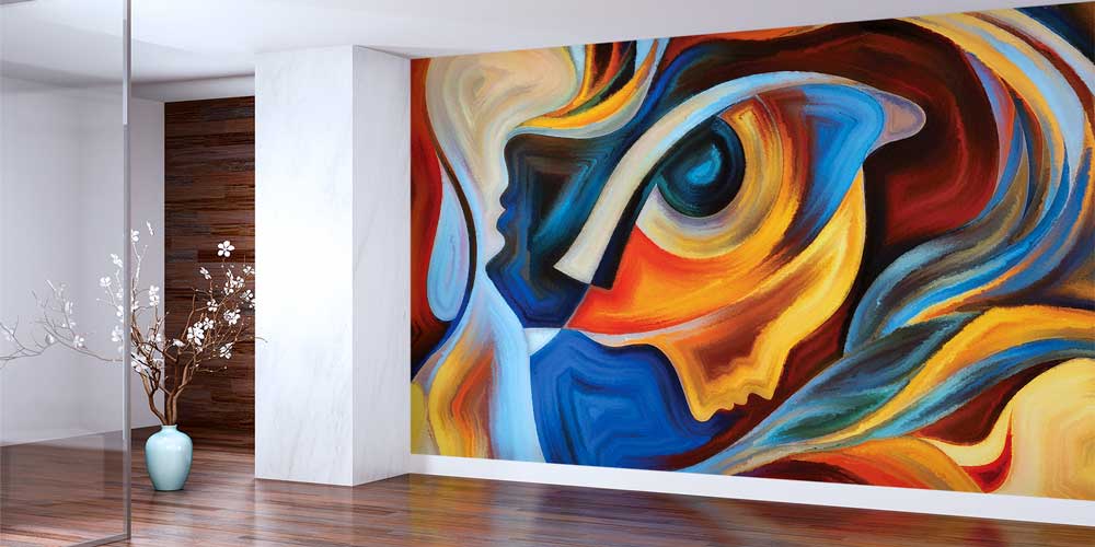 Soyut Renkli Yüzler ve Göz Duvar Kağıdı 12667