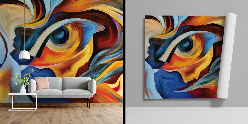 Soyut Renkli Yüzler ve Göz Duvar Kağıdı 12667