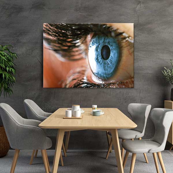 Yakın Çekim Mavi İnsan Gözü Detayı Duvar Tablosu – 1556