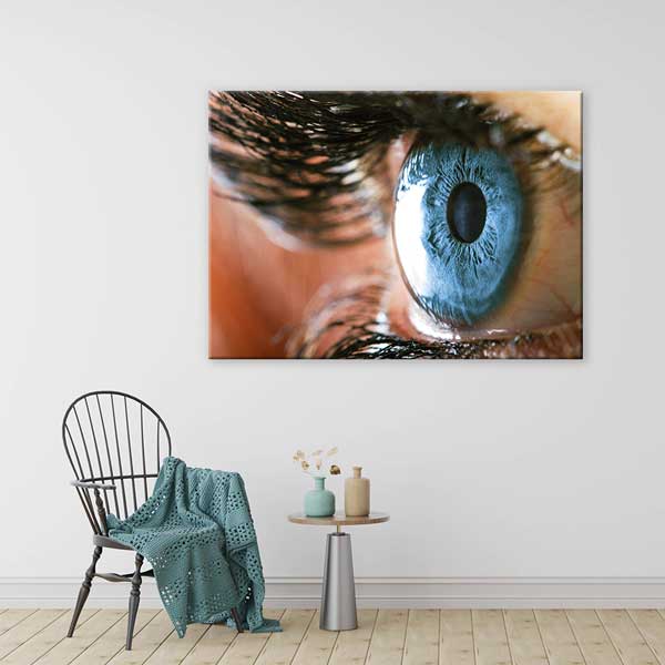 Yakın Çekim Mavi İnsan Gözü Detayı Duvar Tablosu – 1556