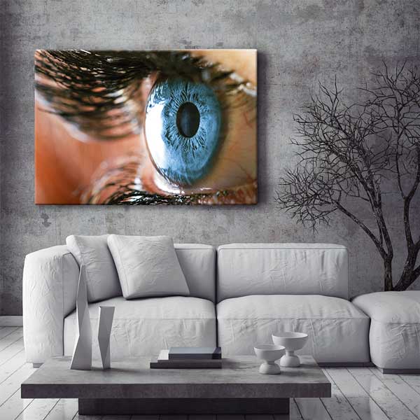 Yakın Çekim Mavi İnsan Gözü Detayı Duvar Tablosu – 1556