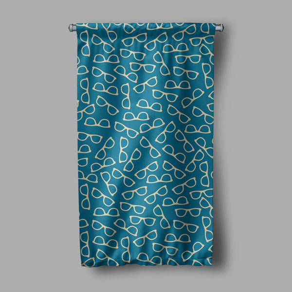 Minimalist Gözlük Desenli Dekoratif Duvar Flaması 8209