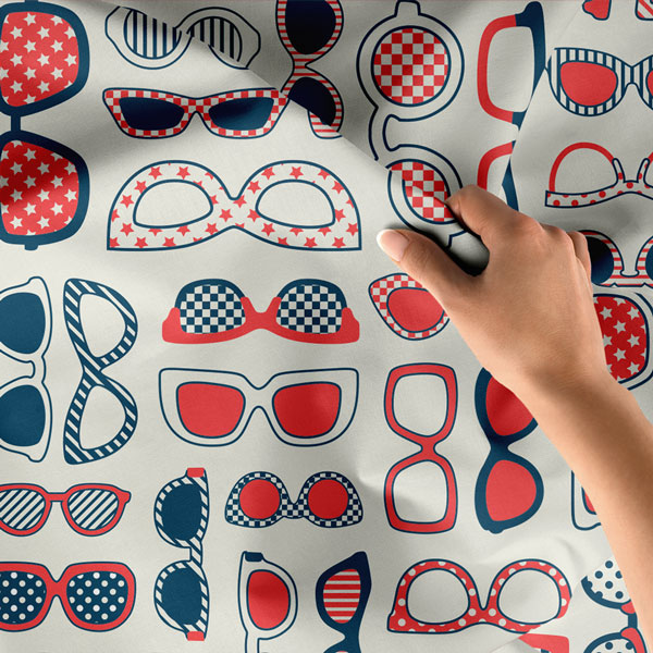 Renkli Gözlük Desenli Duvar Örtüsü 8388