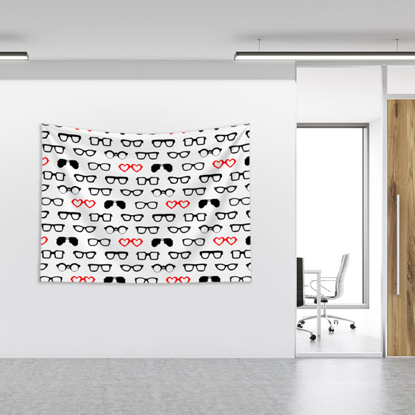 Kalpli Gözlük Desenli Duvar Örtüsü 8389