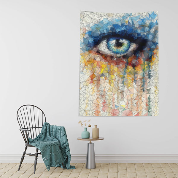 Geometrik Göz Sanatı Duvar Örtüsü 8510