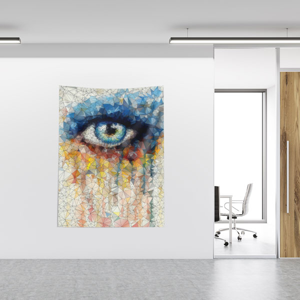 Geometrik Göz Sanatı Duvar Örtüsü 8510