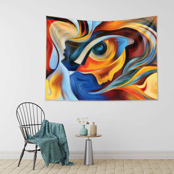 Soyut Sanat Göz Temalı Duvar Örtüsü 8383