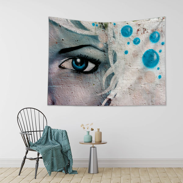 Graffiti Göz Temalı Duvar Örtüsü 8385