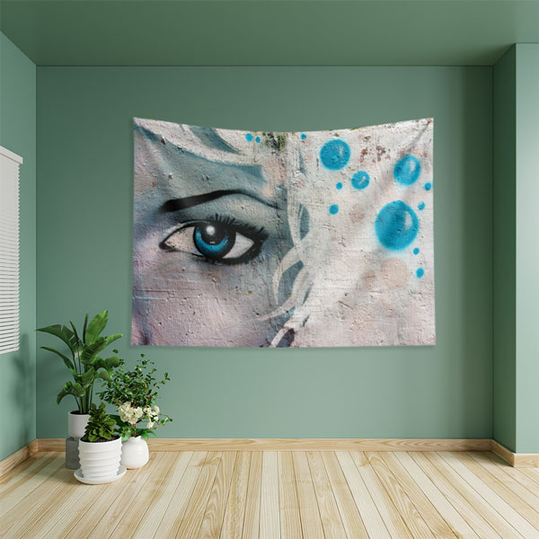 Graffiti Göz Temalı Duvar Örtüsü 8385