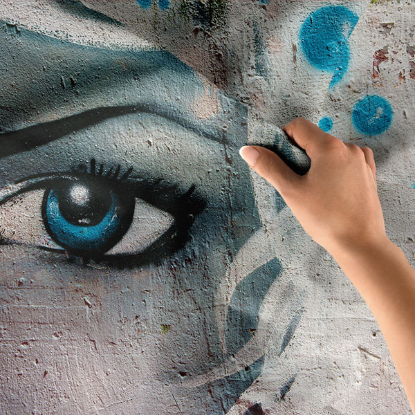 Graffiti Göz Temalı Duvar Örtüsü 8385