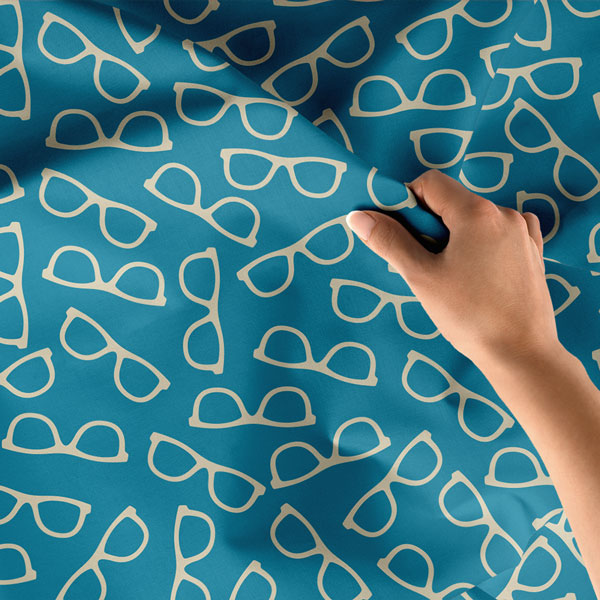 Turkuaz Gözlük Desenli Duvar Örtüsü 8387