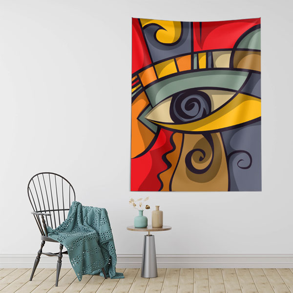 Kübizm Göz Sanatı Duvar Örtüsü 8509