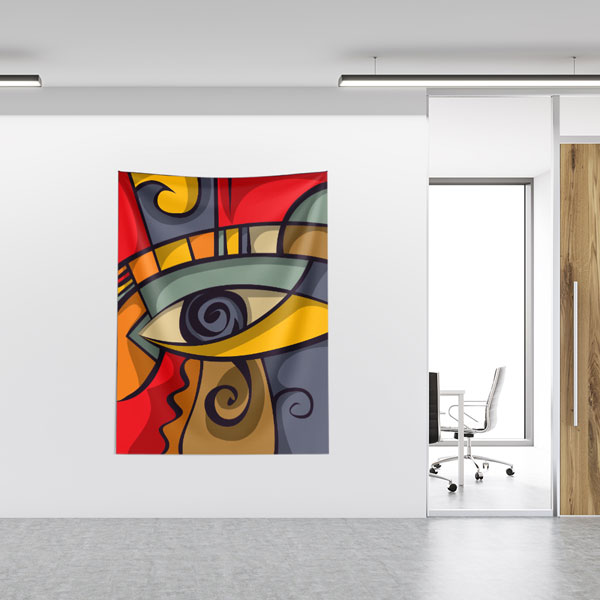 Kübizm Göz Sanatı Duvar Örtüsü 8509