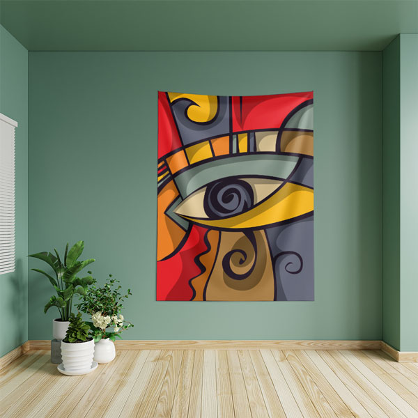 Kübizm Göz Sanatı Duvar Örtüsü 8509