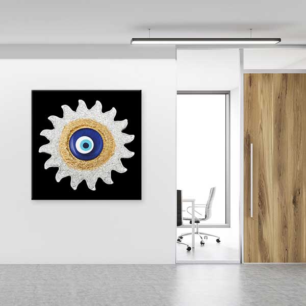 eye-hospital-wall-design-1557-01 Nazar Boncuklu Duvar Tablosu – 1557