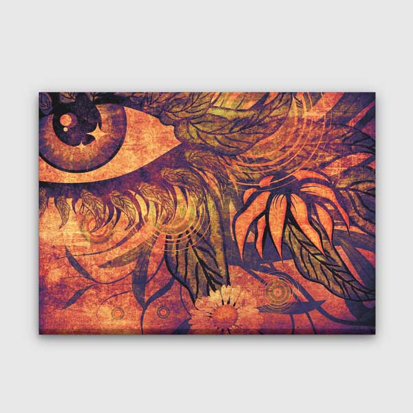 eye-hospital-wall-design-1562-00 Doğa ve Göz Temalı Soyut Sanat Duvar Tablosu – 1562