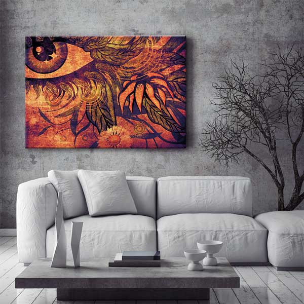 eye-hospital-wall-design-1562-02 Doğa ve Göz Temalı Soyut Sanat Duvar Tablosu – 1562