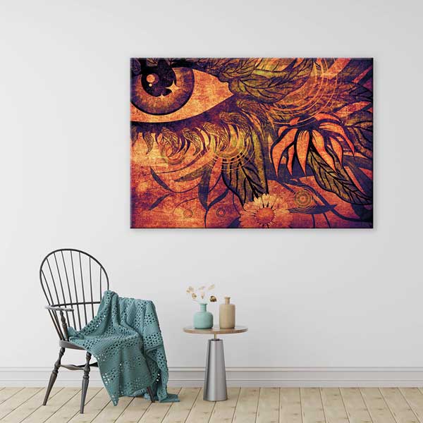 eye-hospital-wall-design-1562-03 Doğa ve Göz Temalı Soyut Sanat Duvar Tablosu – 1562