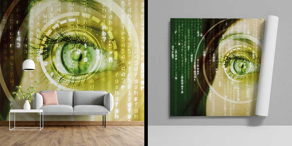 eye-hospital-wallpaper-art-12664-04 Dijital Göz Matris Desenli Duvar Kağıdı 12664