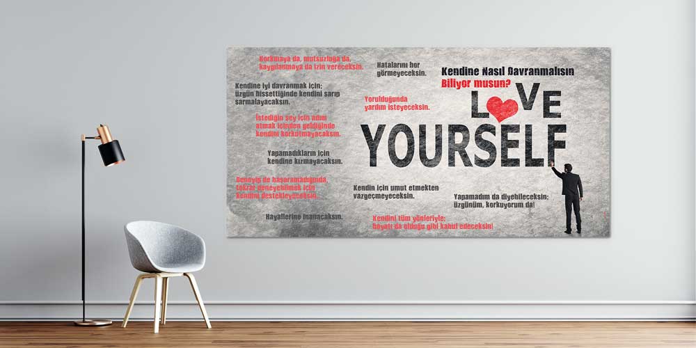 Kendine Güven ve Öz Sevgi Motivasyon Posteri  3048