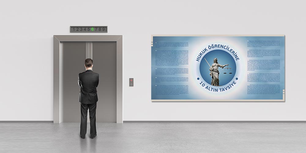 Hukuk Öğrencilerine 10 Altın Tavsiye Duvar Posteri  3140