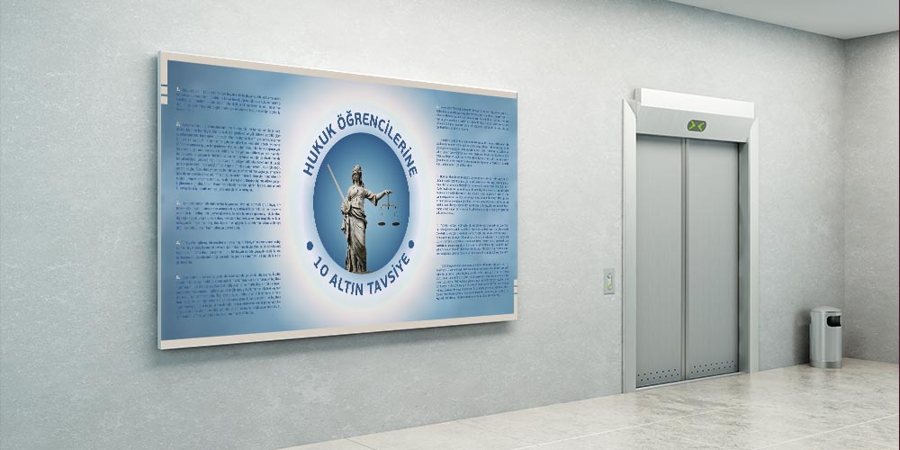 Hukuk Öğrencilerine 10 Altın Tavsiye Duvar Posteri  3140
