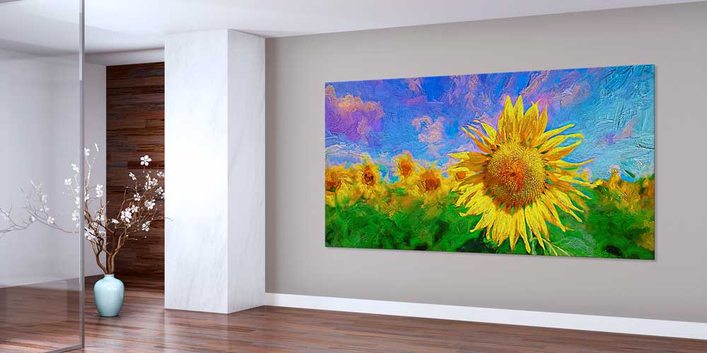 Ayçiçeği Tarlası Manzarası Büyük Ebat Duvar Dekor Ürünü 12481