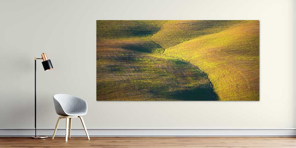 Kıvrımlı Tarla Manzarası Büyük Ebat Duvar Dekor Ürünü 12483