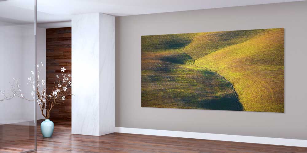 Kıvrımlı Tarla Manzarası Büyük Ebat Duvar Dekor Ürünü 12483
