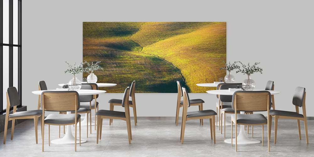 Kıvrımlı Tarla Manzarası Büyük Ebat Duvar Dekor Ürünü 12483