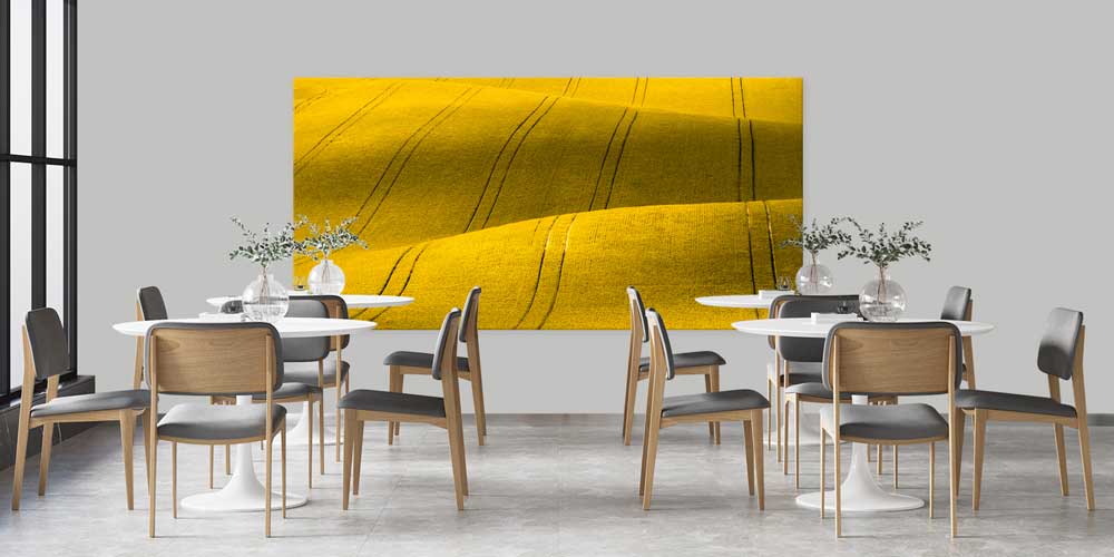 Altın Sarısı Tarla Manzarası Büyük Ebat Duvar Dekor Ürünü 12485
