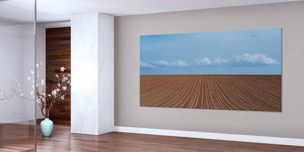 farm-wall-decoration-12488-02 Sürülmüş Tarla ve Ufuk Manzarası Büyük Ebat Duvar Dekor Ürünü 12488