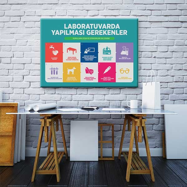 Fen ve Kimya Sınıfları İçin Büyük Boy Eğitici Duvar Dekoru F-418