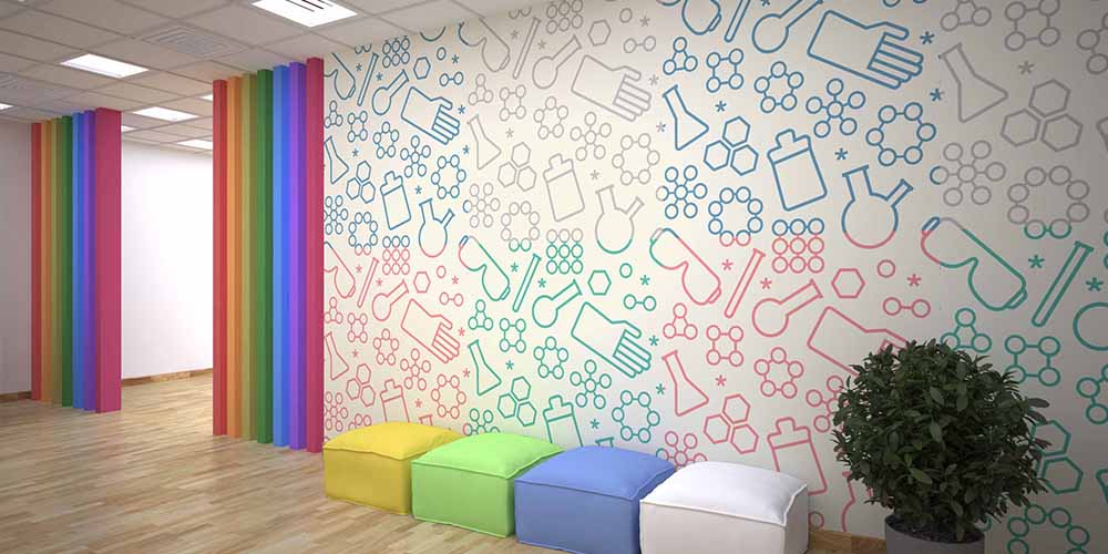 Güneş Sistemi Gezegenleri ve Uzay Tasarımı Duvar Kağıdı - Fen Sınıfı Dekorasyonu 1119