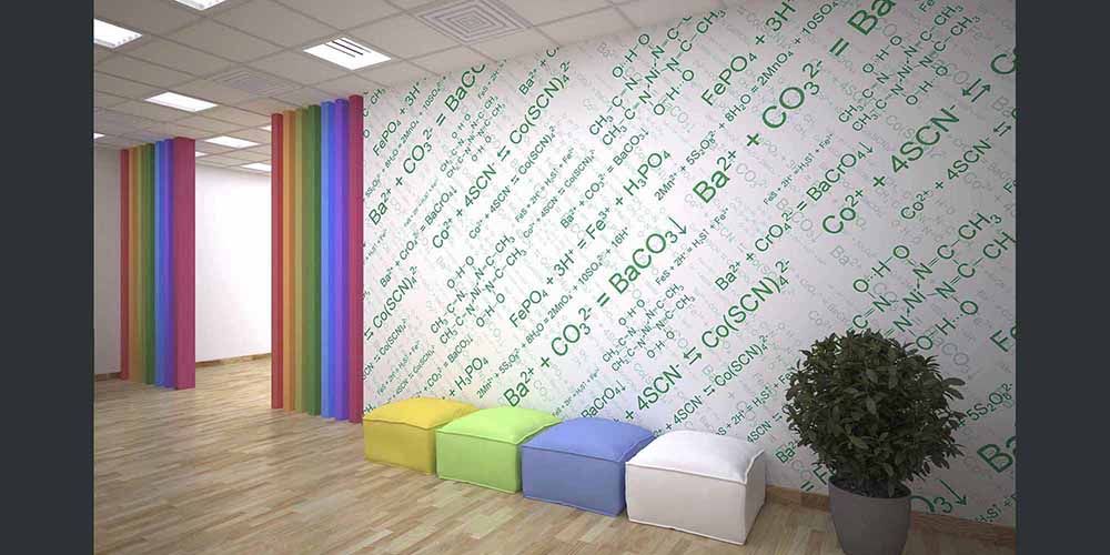 Kimyasal Formüller Duvar Kağıdı - Fen ve Kimya Sınıfları İçin Duvar Tasarımı 1118